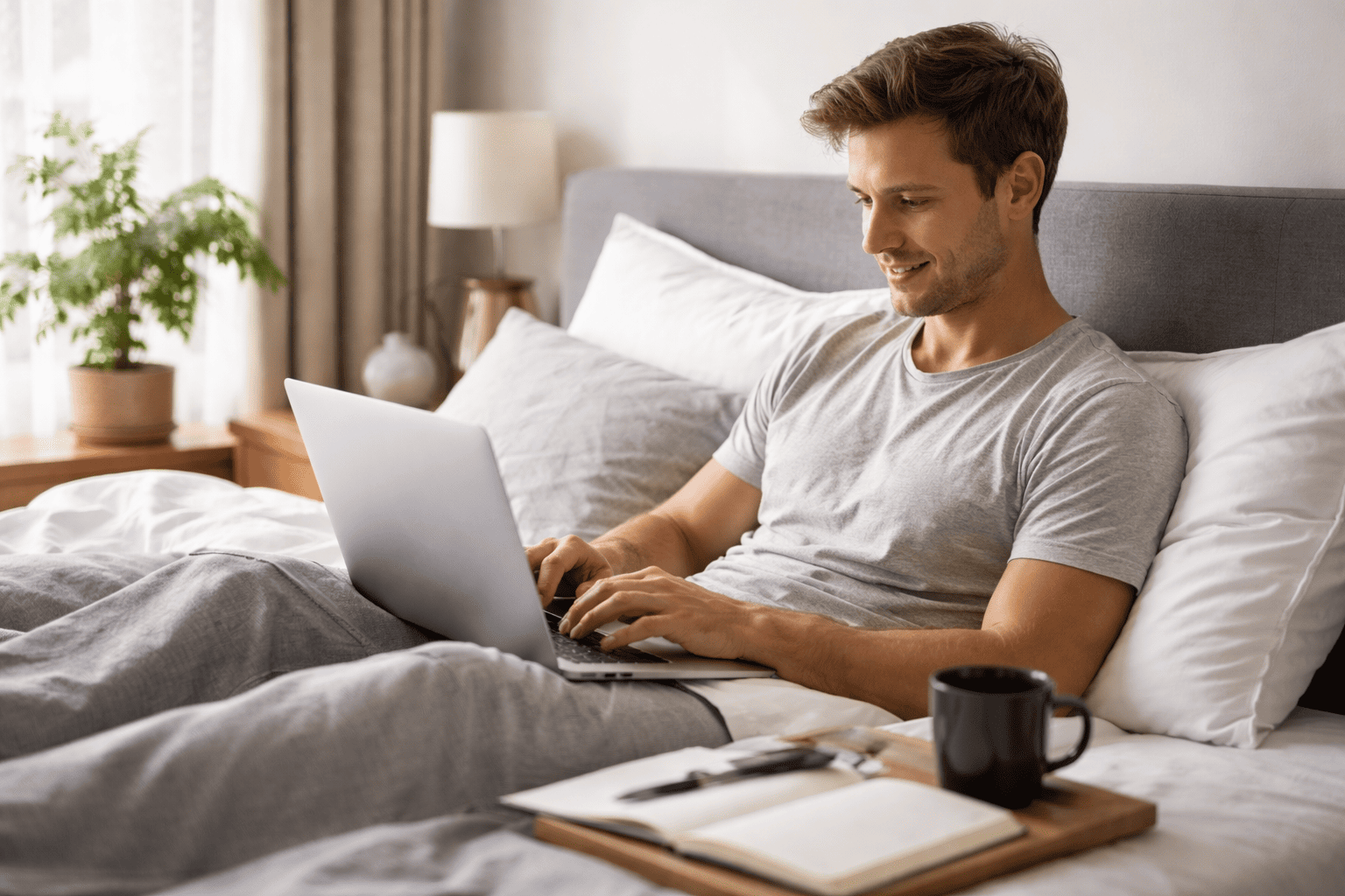 How to Work Comfortably in Bed with a Laptop - BUYIFY