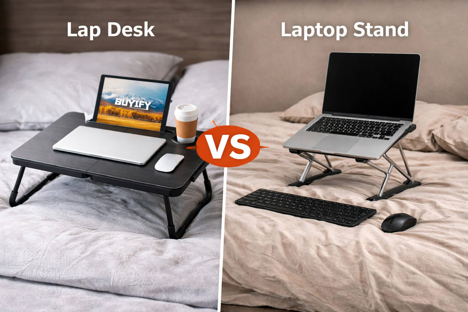 Lap Desk vs Laptop Stand: Which One Is Better for Working in Bed? - BUYIFY