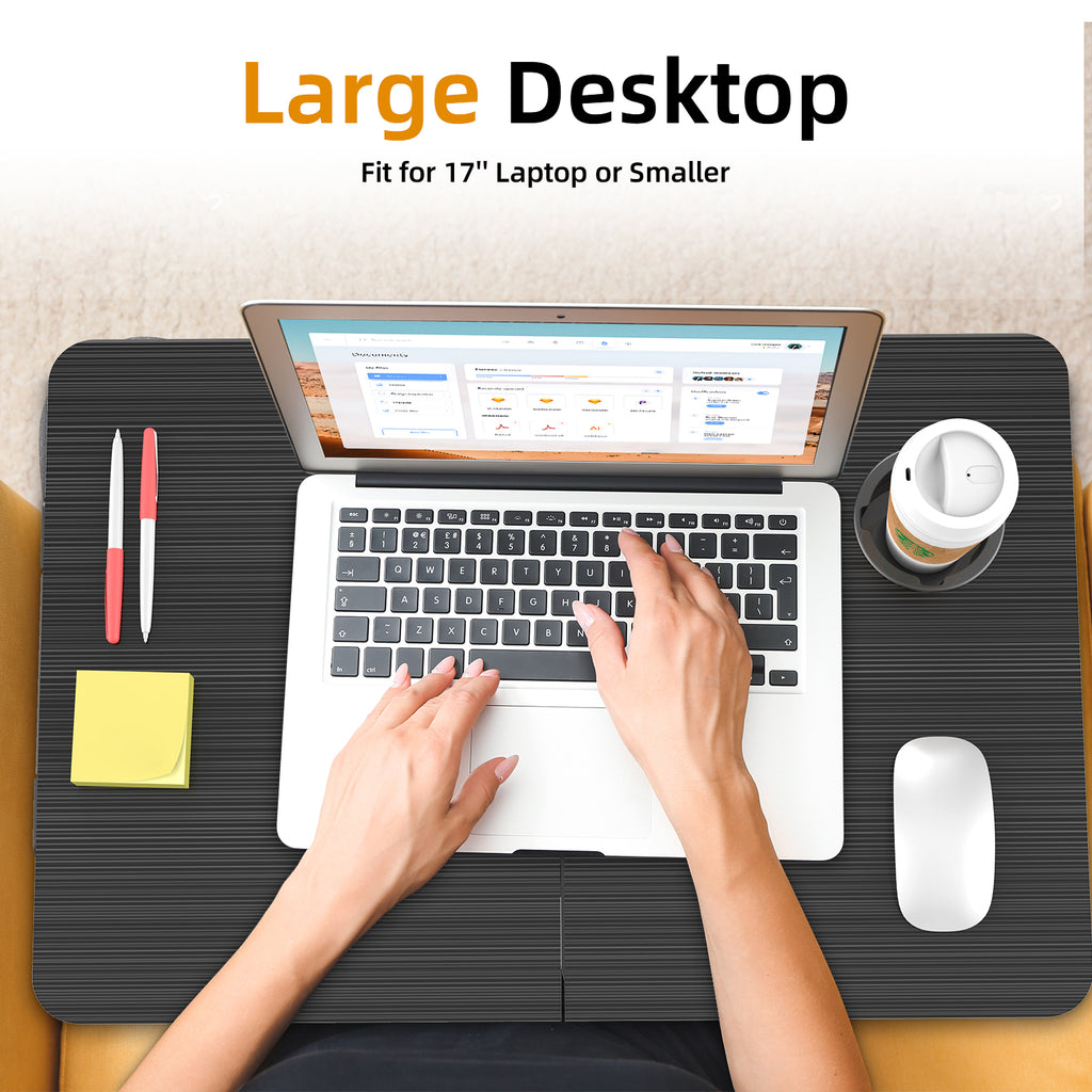 23.4" Folding Laptop Desk - Folds in Half, Ultra-Compact Lap Tray for Bed | BUYIFY