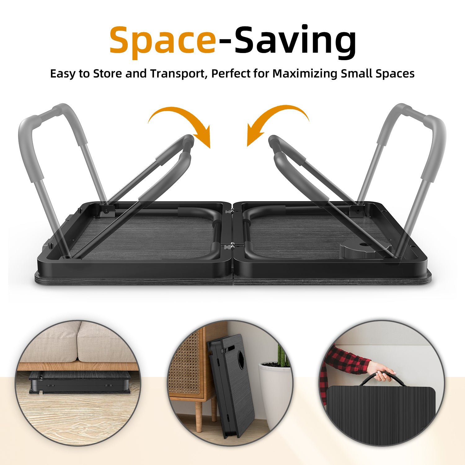 23.4" Folding Laptop Desk - Folds in Half, Ultra-Compact Lap Tray for Bed | BUYIFY