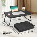 23.4" Folding Laptop Desk - Folds in Half, Ultra-Compact Lap Tray for Bed | BUYIFY