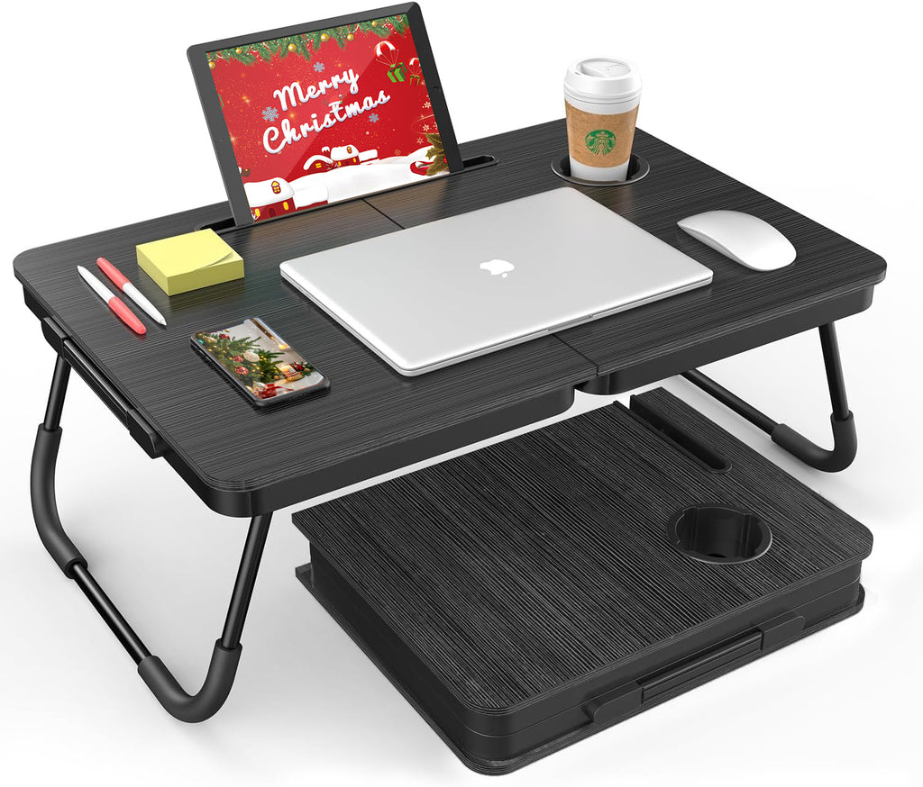 23.4" Folding Laptop Desk - Folds in Half, Ultra-Compact Lap Tray for Bed | BUYIFY