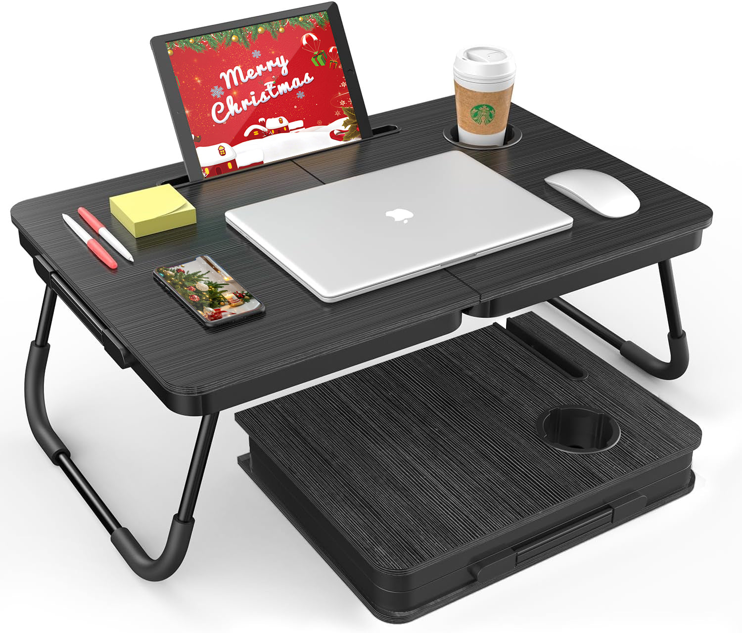 23.4" Folding Laptop Desk - Folds in Half, Ultra-Compact Lap Tray for Bed | BUYIFY