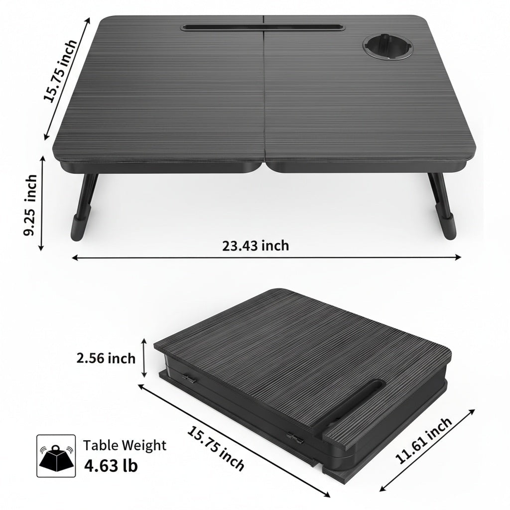 BUYIFY Foldable Lap Desk That Folds Away Into a Carry Case - BUYIFY