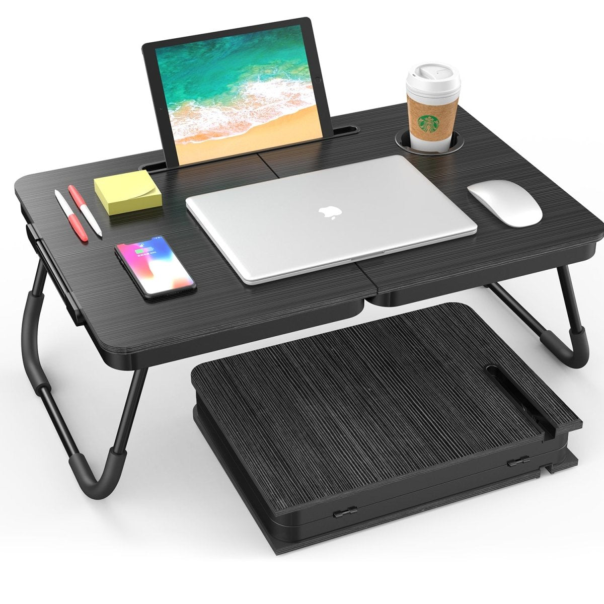 BUYIFY Foldable Lap Desk That Folds Away Into a Carry Case - BUYIFY