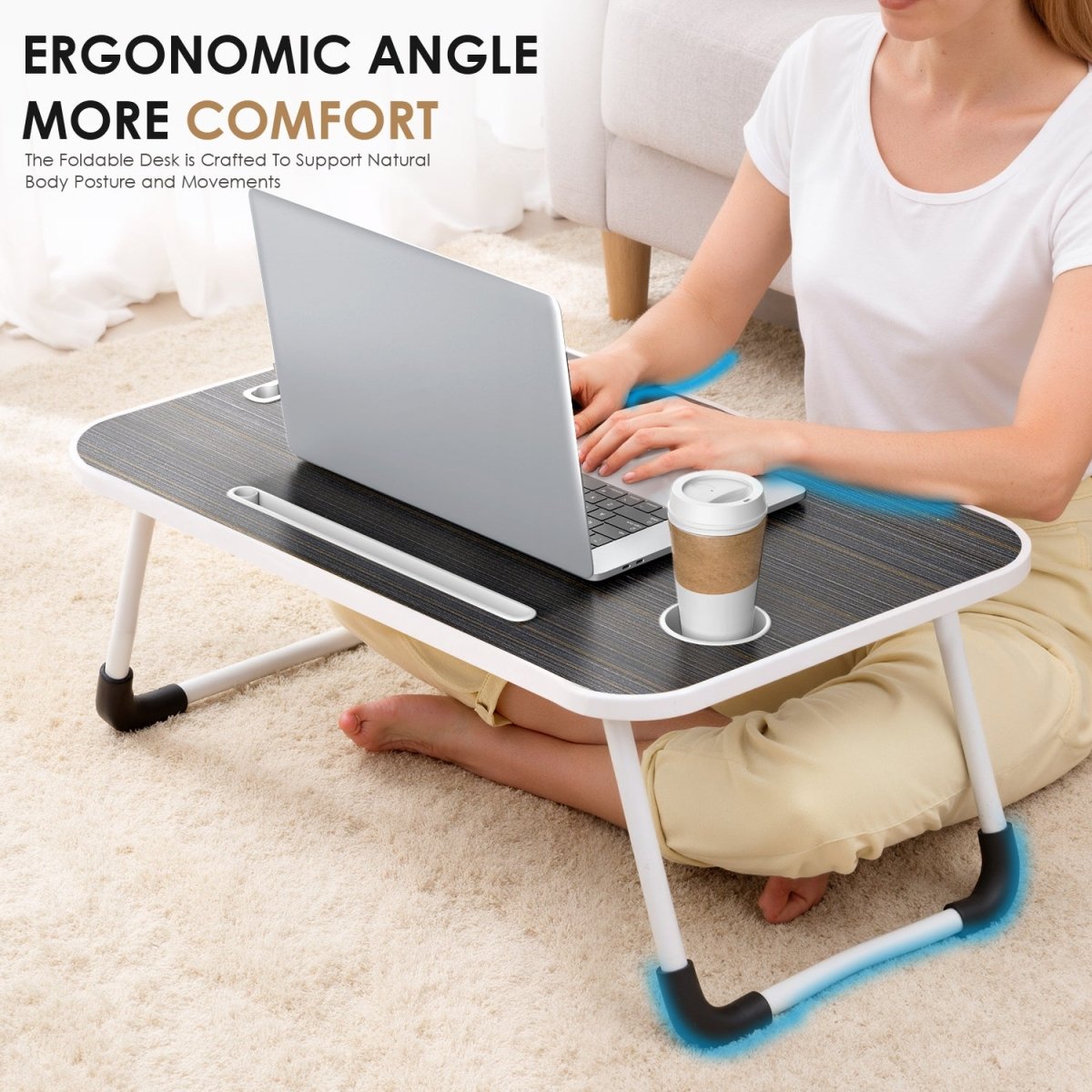 BUYIFY Foldable Laptop Desk for Bed & Sofa - BUYIFY