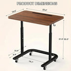 BUYIFY Height Adjustable TV Tray Table on Wheels for Bed & Sofa - BUYIFY