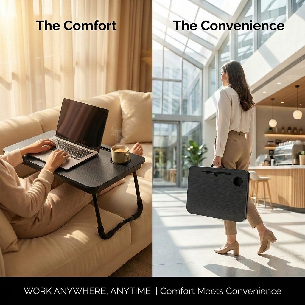 BUYIFY Foldable Lap Desk That Folds Away Into a Carry Case